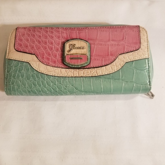 Guess Handbags - GUESS Leather Wallet Full Zip